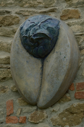 Viola, cm. 55x70x26, ceramica raku, 1996