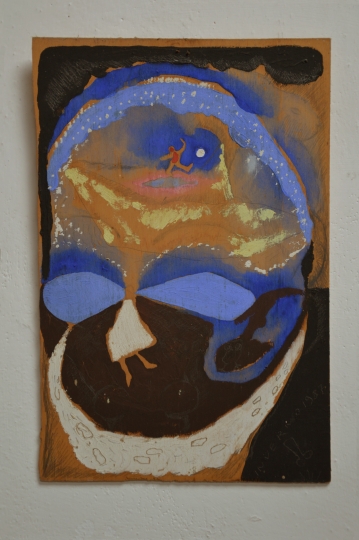 Notted’inverno, cm. 24x36, tempera su legno, 1987