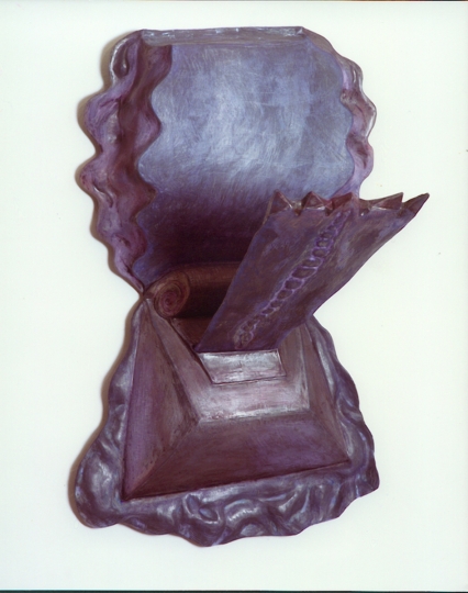 Sgorgata, cm. 90x53x51, legno e piombo, 1986